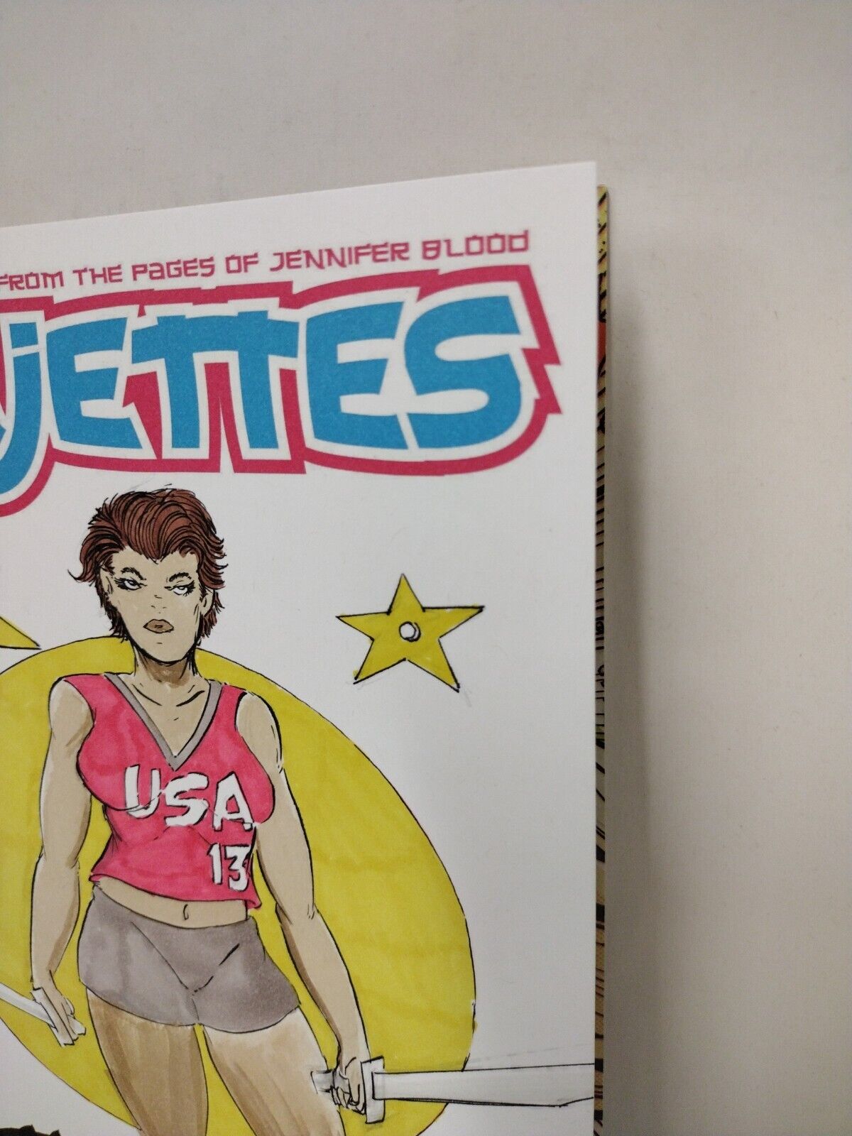 Ninjettes #1 (2022) Blank Cover Dynamite Comic w Original Dave Castr Art ARG COA