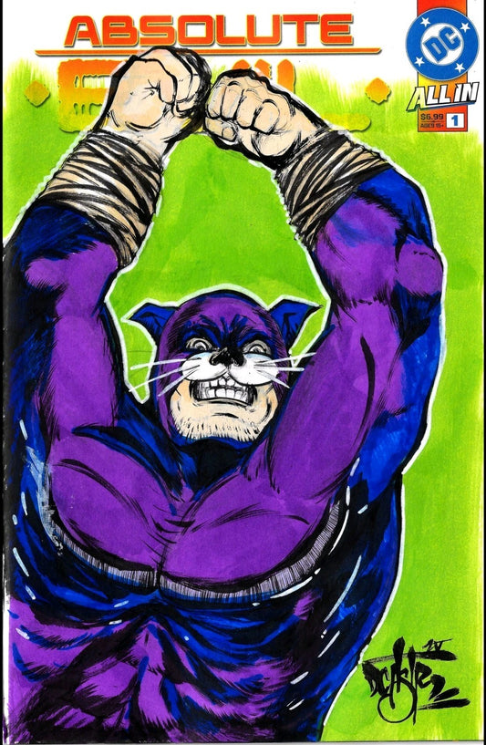 Absolute Evil 1 (2025) DC Comic Sketch Cvr Variant W Original DCastr Wildcat Art