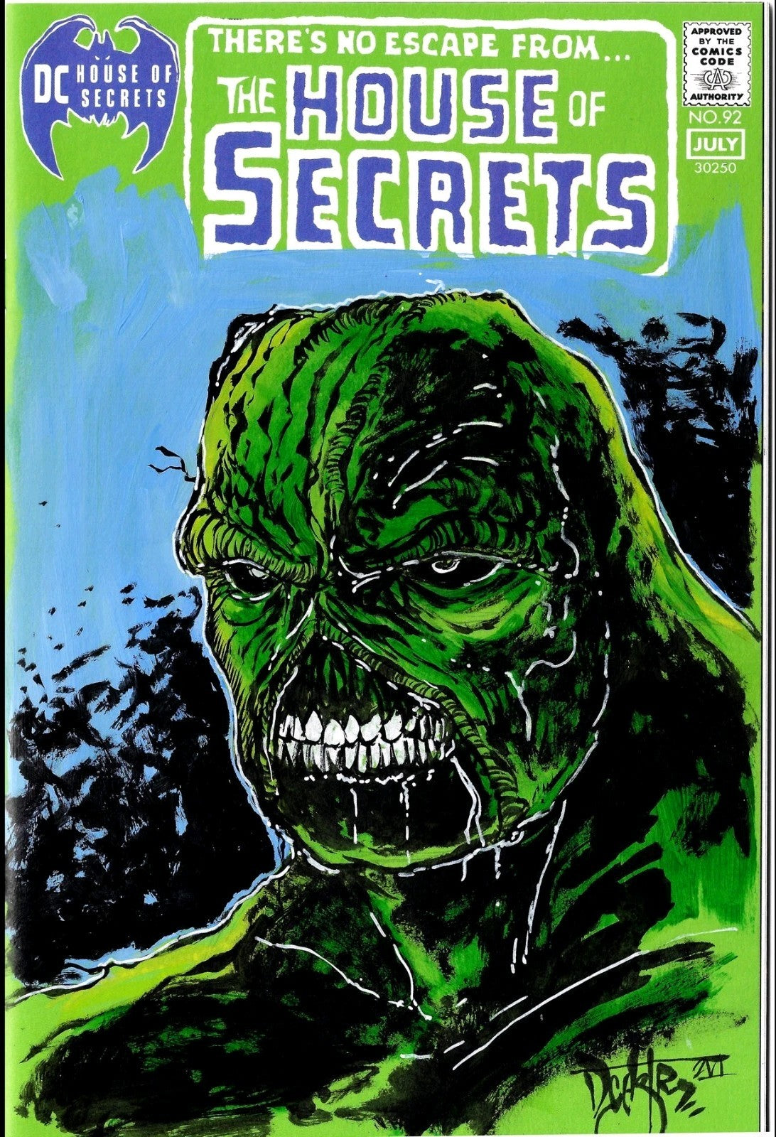 House Of Secrets 92 Facsimile (2024) DC Comic Sketch Cover W Original DCastr Art