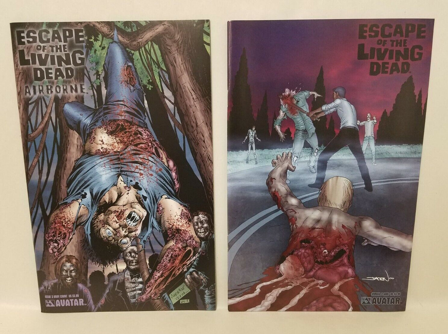 Escape Of The Living Dead Annual Fear Book + Airborne #1 2 3 Complete Comic Set