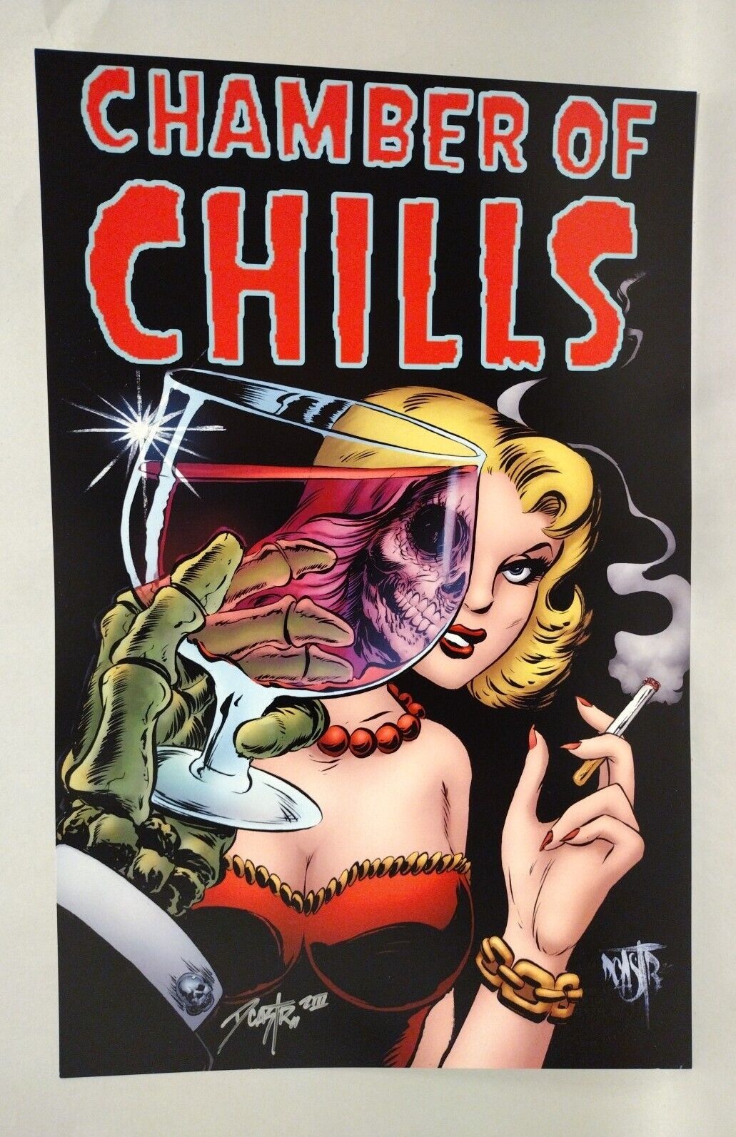Chamber Of Chills #19 (2023) Dave Castr 11X17" Poster Print Signed ARG