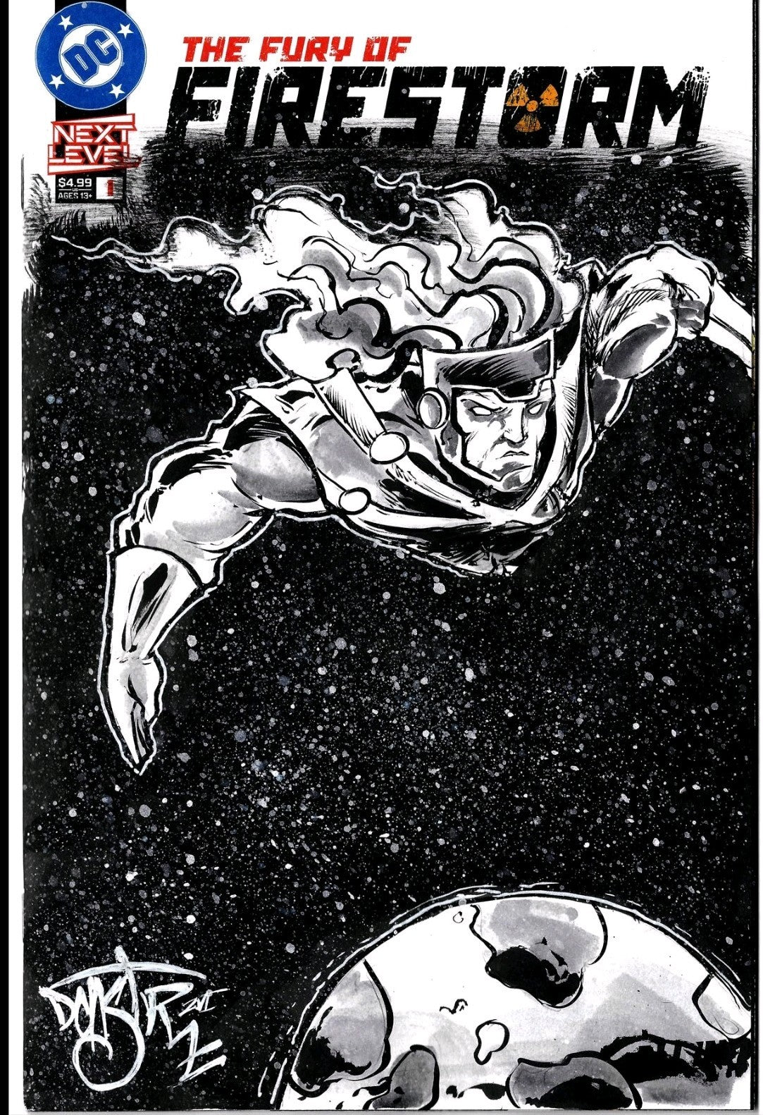 Firestorm #1 (2026) DC Comic Sketch Cover Variant W Original Dave Castr Art