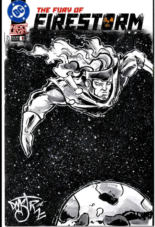 Firestorm #1 (2026) DC Comic Sketch Cover Variant W Original Dave Castr Art