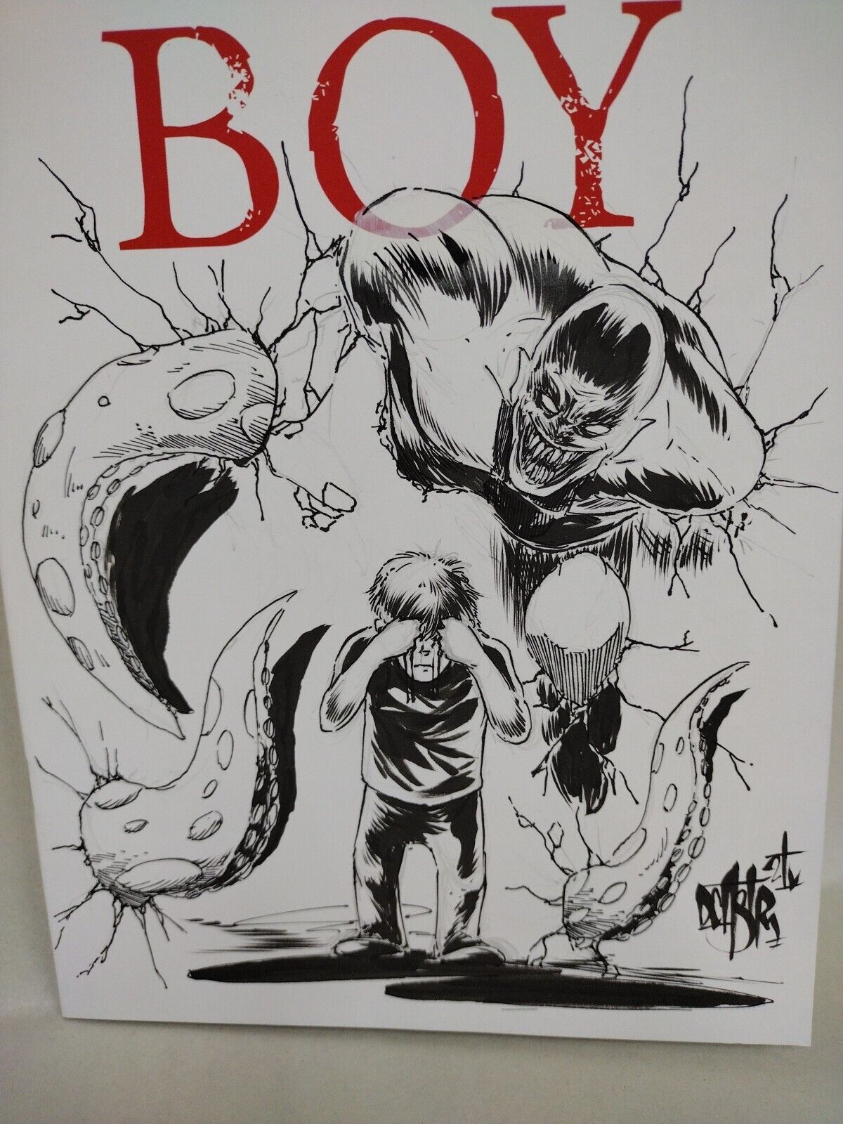 Crying Boy #1 Keenspot (2024) Sketch Variant Cover Comic W Original DCastr Art