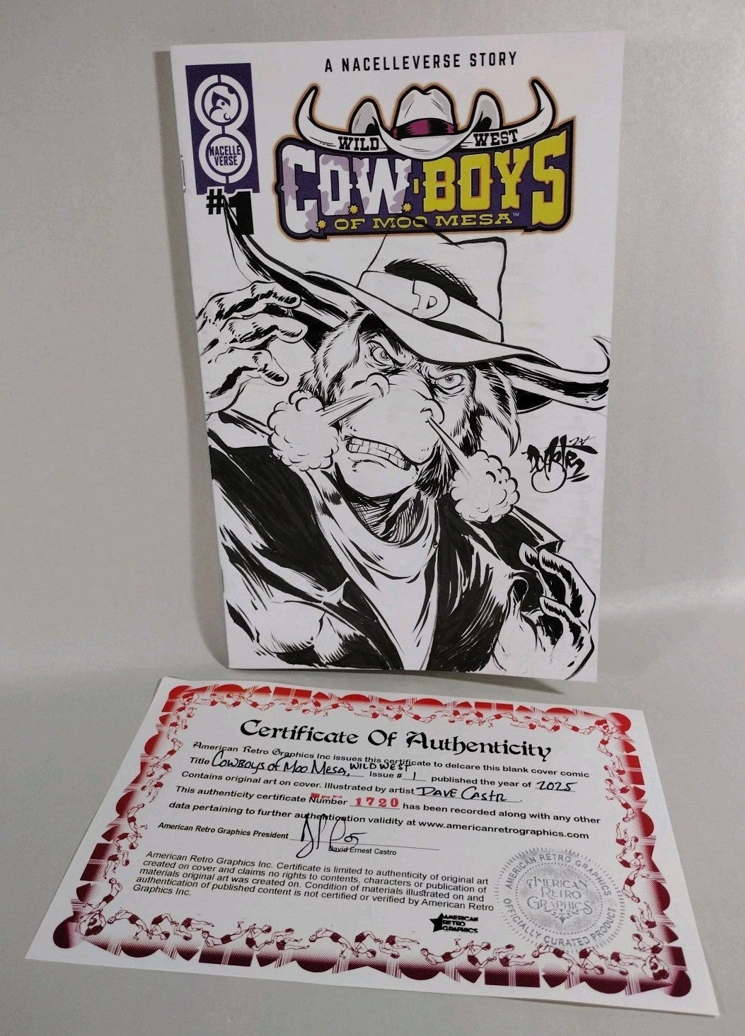 Cowboys Of Moo Mesa #1 (2025) Nacelle Comic Sketch Cover W Original DCastr Art
