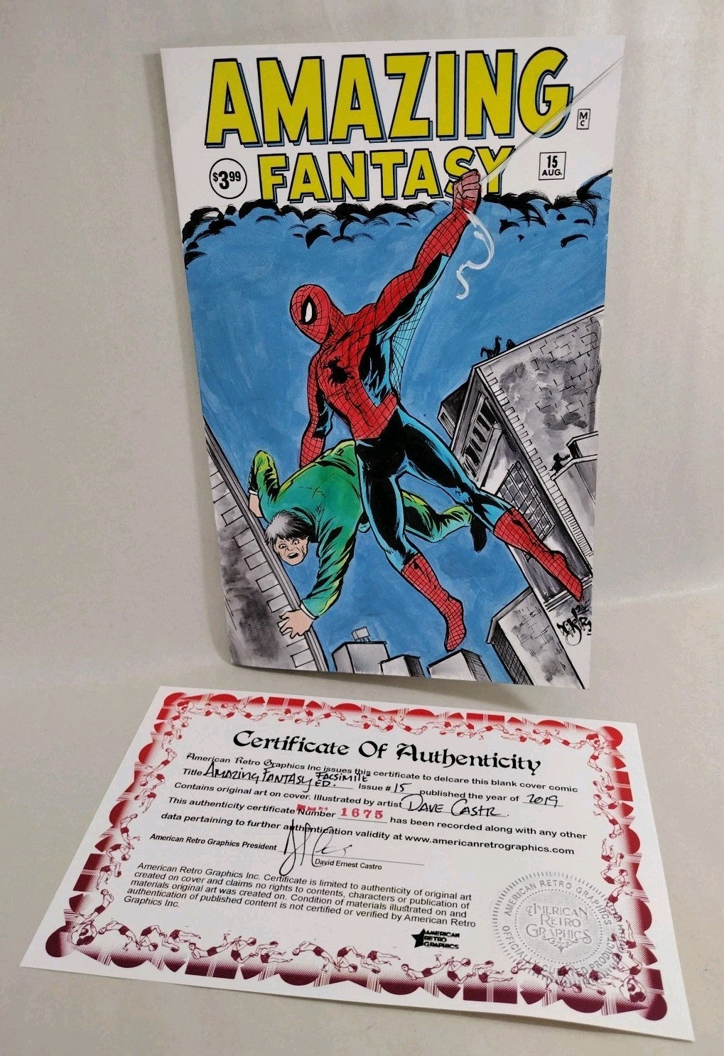 Amazing Fantasy #15 (2019) Facsimile Edition Sketch Cover W Original DCastr Art
