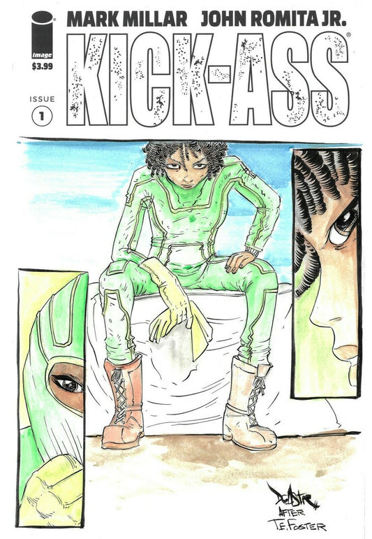 Kick-Ass #1 Blank Cover Variant Comic 2018 W Original T.E.Foster / DCastr Art