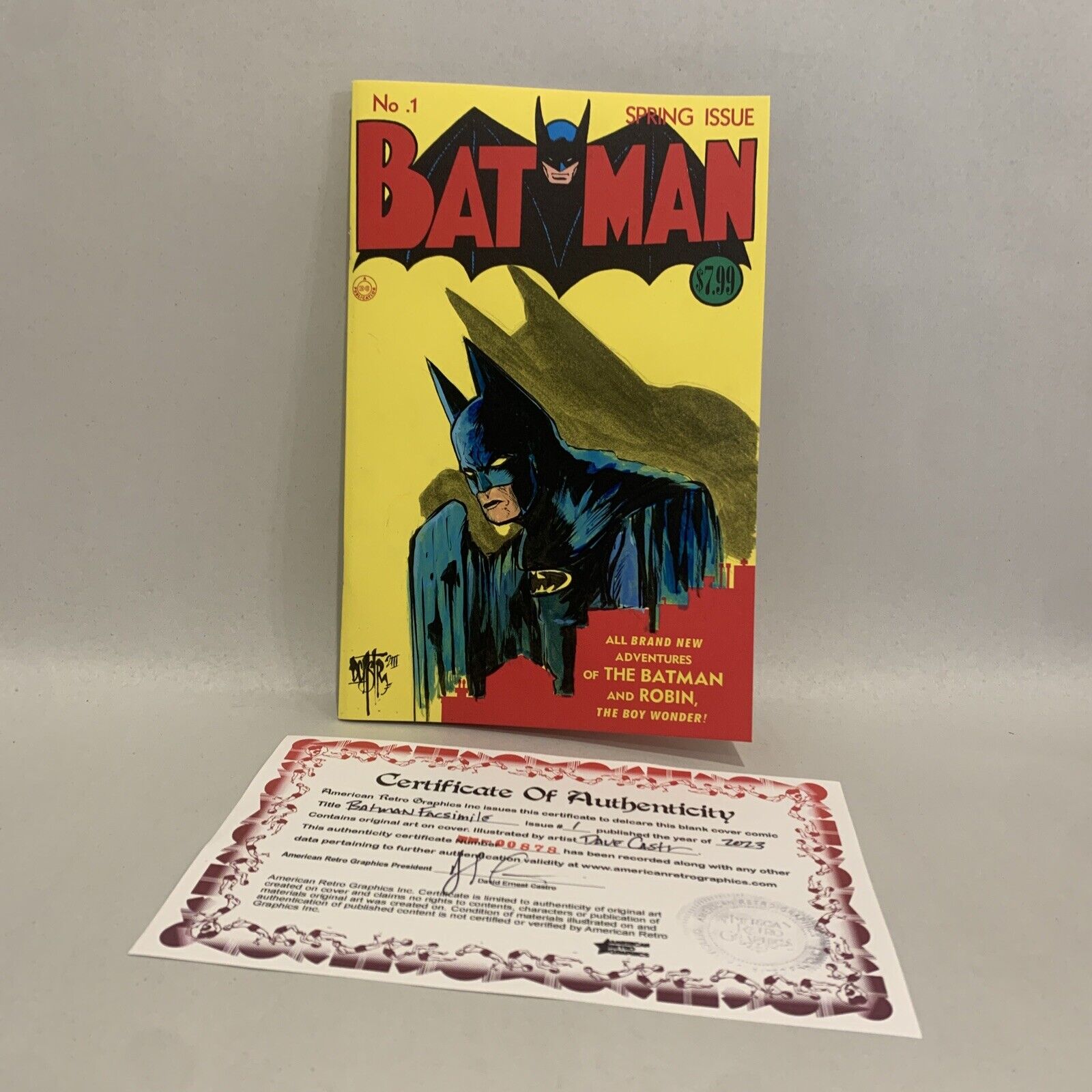 Batman #1 Facsimile Ed. (2023) DC Comic Sketch Cover W Original Dave Castr Art