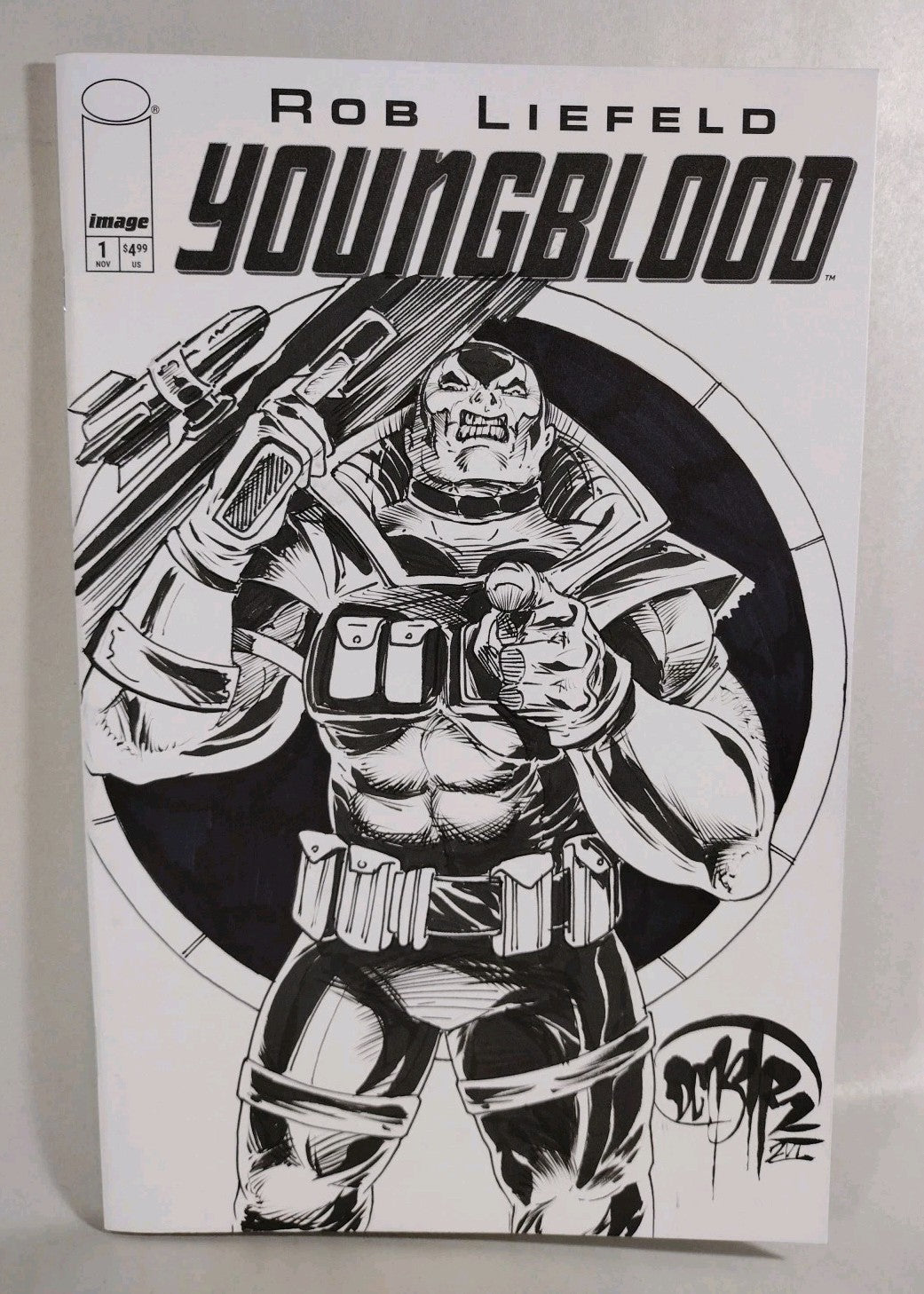 Youngblood #1 (2025) Image Sketch Cover Comic W Original Dave Castr Chapel Art