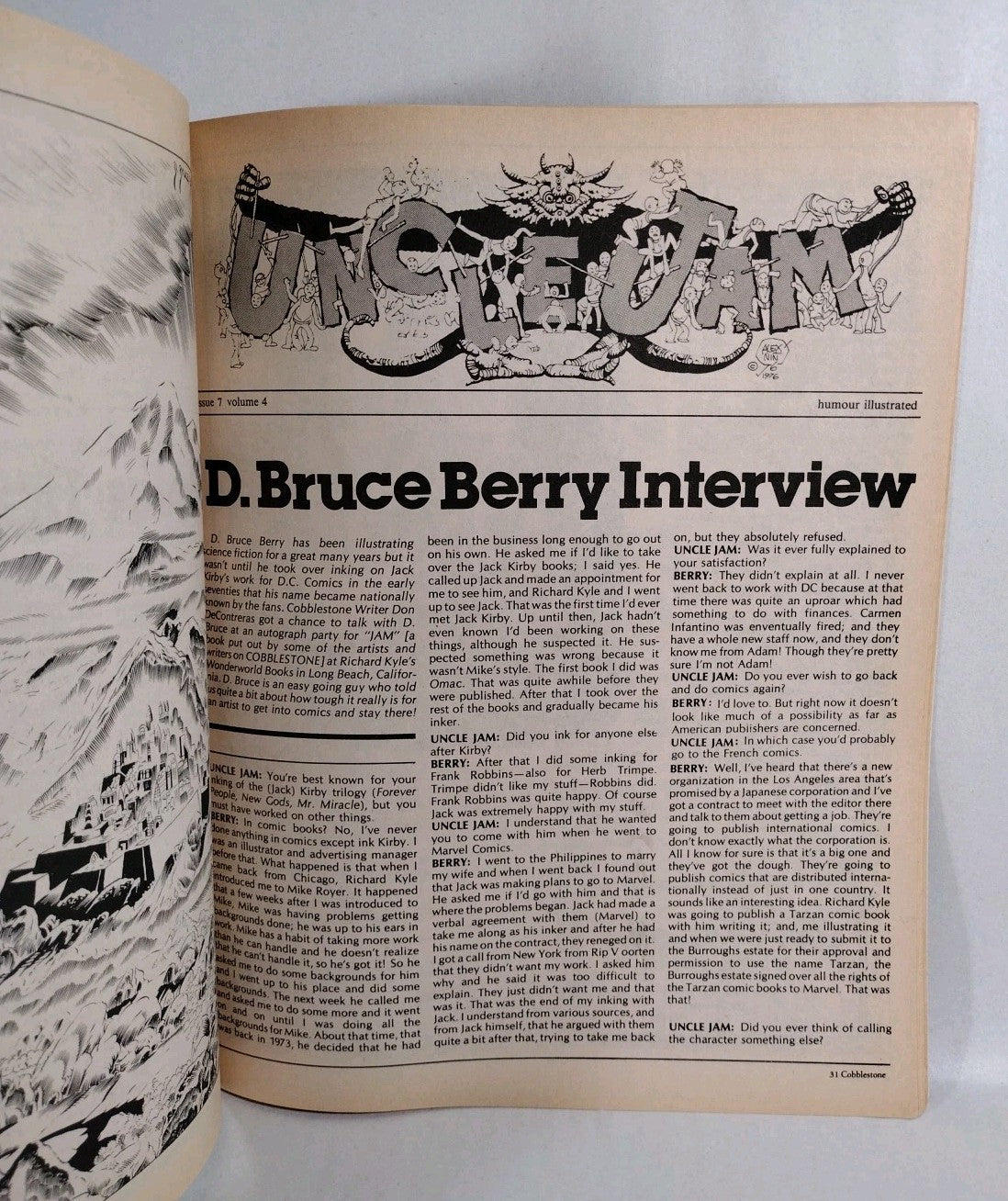 Cobblestone #27 (1977) Magazine Of All The Arts W Alex Nino Print Bruce Berry FN