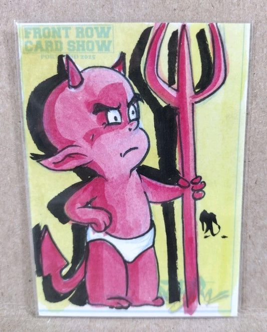 DCastr (2025) Front Row Card Show Exclusive Sketch Card W Original Hot Stuff Art