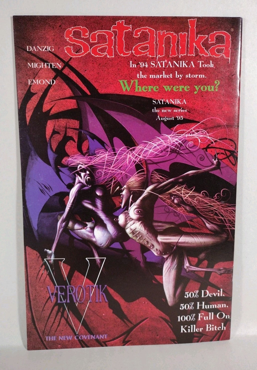 Satanika #4 (1995) Verotik Danzig Comic Martin Emond Nancy Collins Cover VF-NM