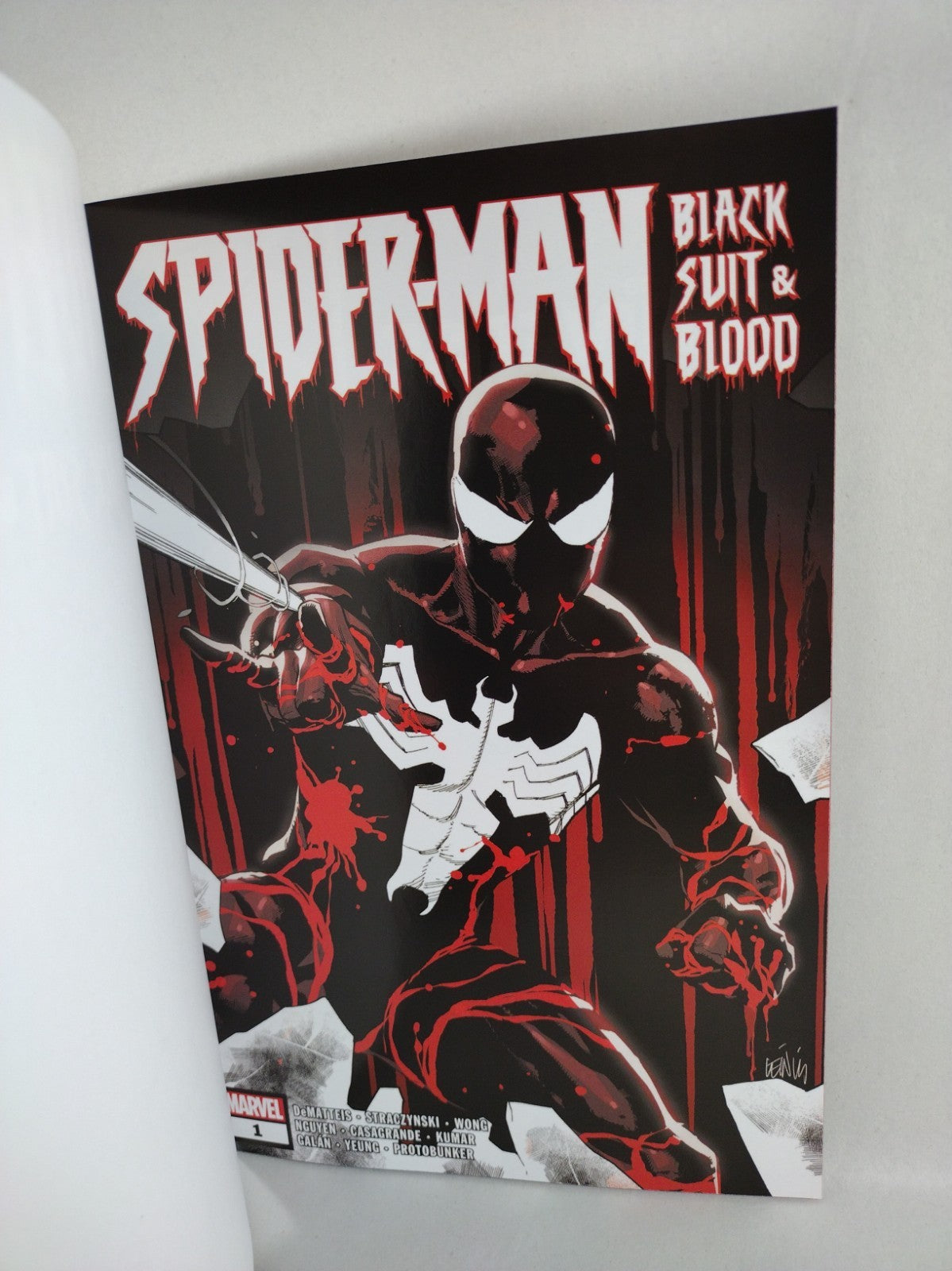 Spider-Man Black Suit & Blood #1 (2024) Marvel Comic Blank Black Sketch Cover NM
