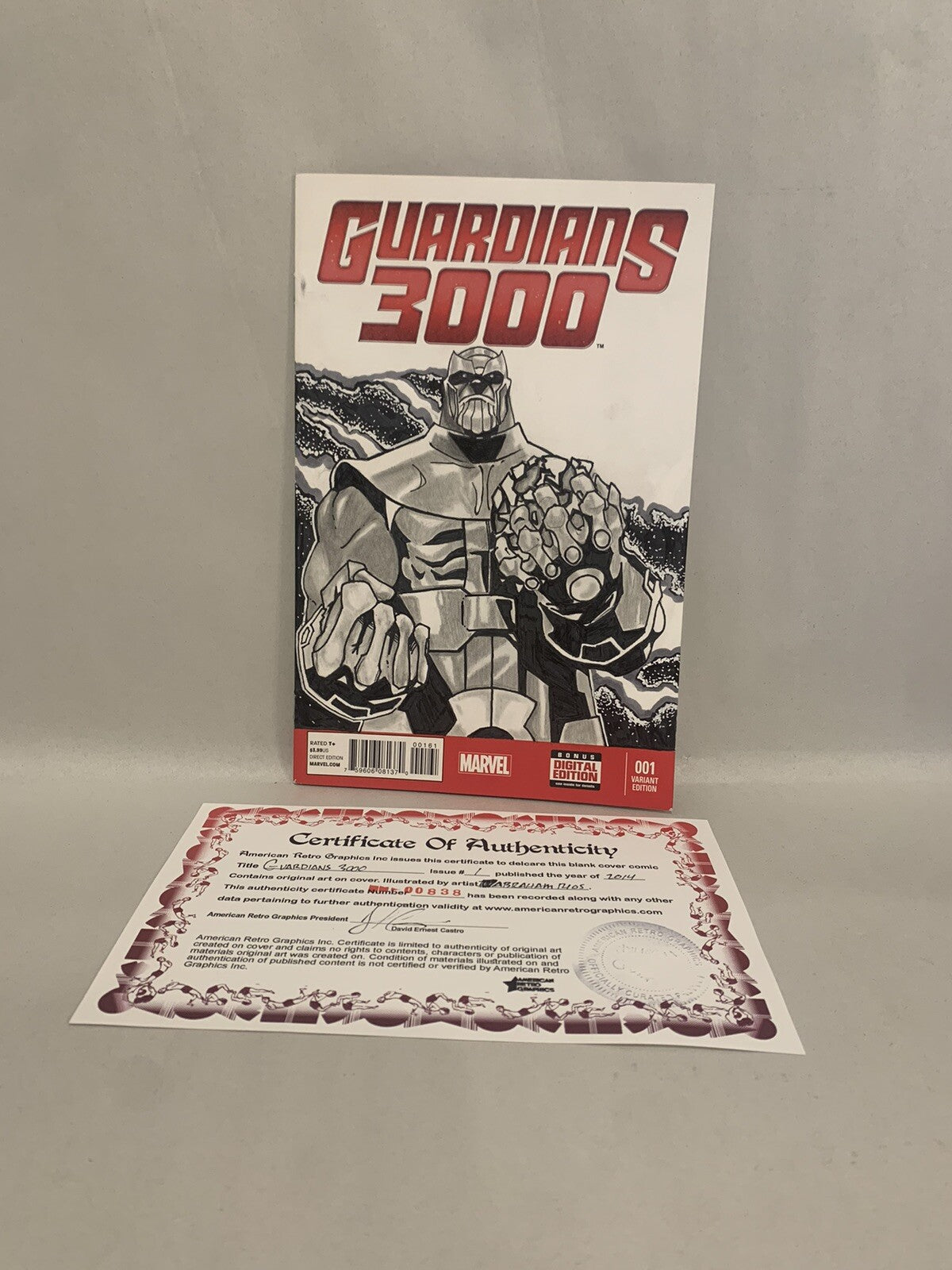 Abraham Rios GUARDIANS 3000 #1 Blank Variant Cover Comic 2014 W Original Art ABRAHA ...