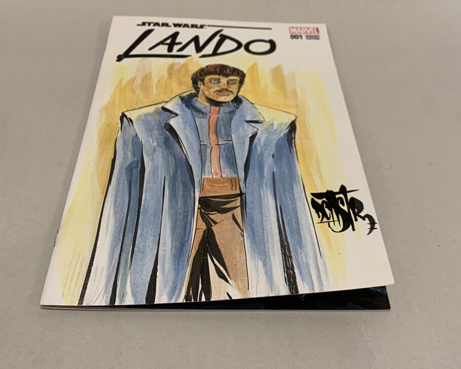 STAR WARS LANDO #1 Blank Variant Cover Comic 2015 W Original Art Dave Castr