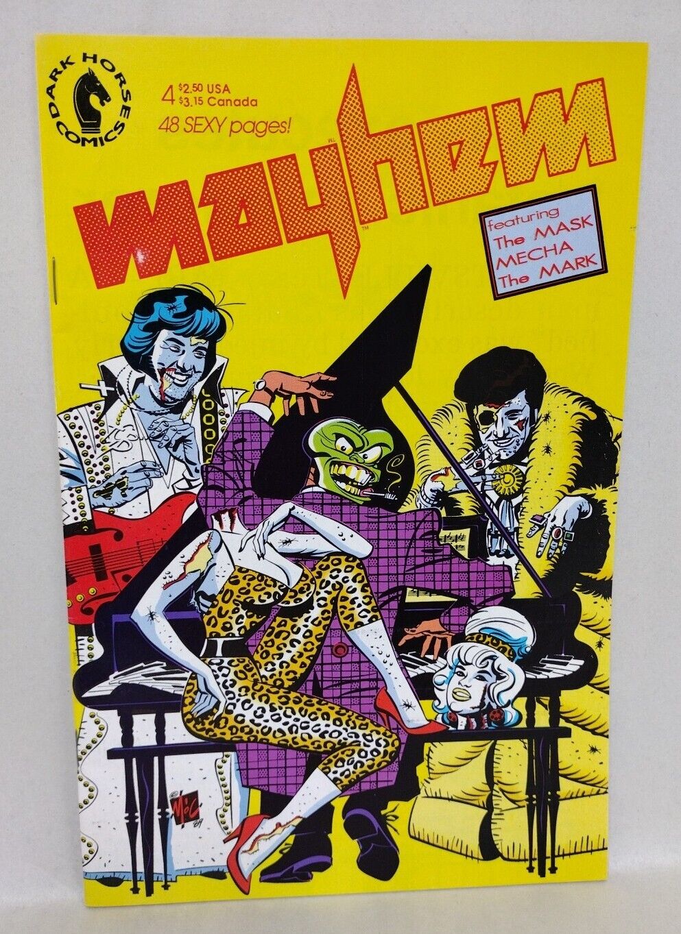 Mayhem Complete 1989 Dark Horse Comic Set 1 2 3 4 1st Modern Mask Signed