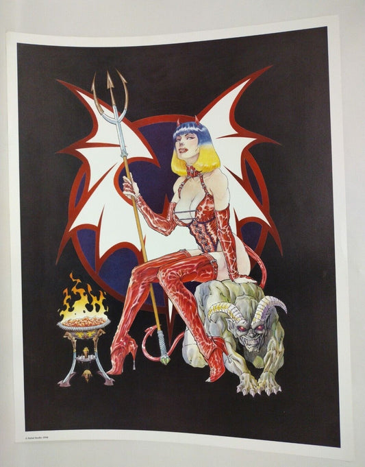 Faust "Claire" Print 20x16" Original Rebel Studios (1994) Tim Vigil Art Rare