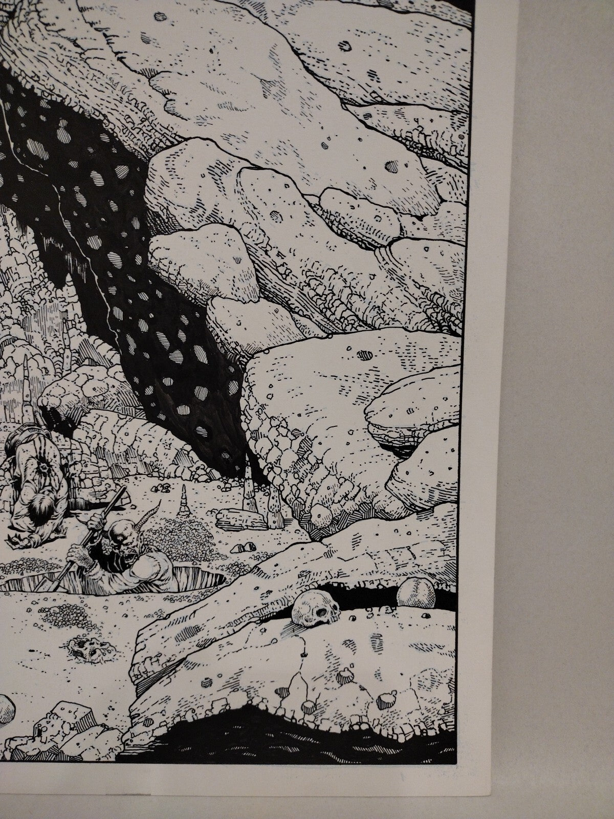 Original Joe Vigil Sinbuck 1 Page 1 Original Ink Only On Blue Line Printed Board