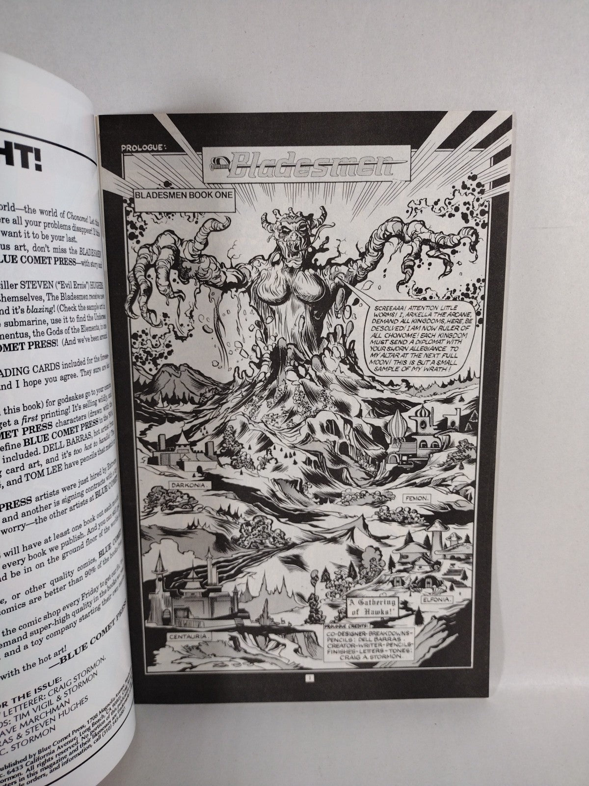 Bladesmen (1991) Blue Comet Comic Set #0 1  w Cards Tim Vigil Steven Hughes