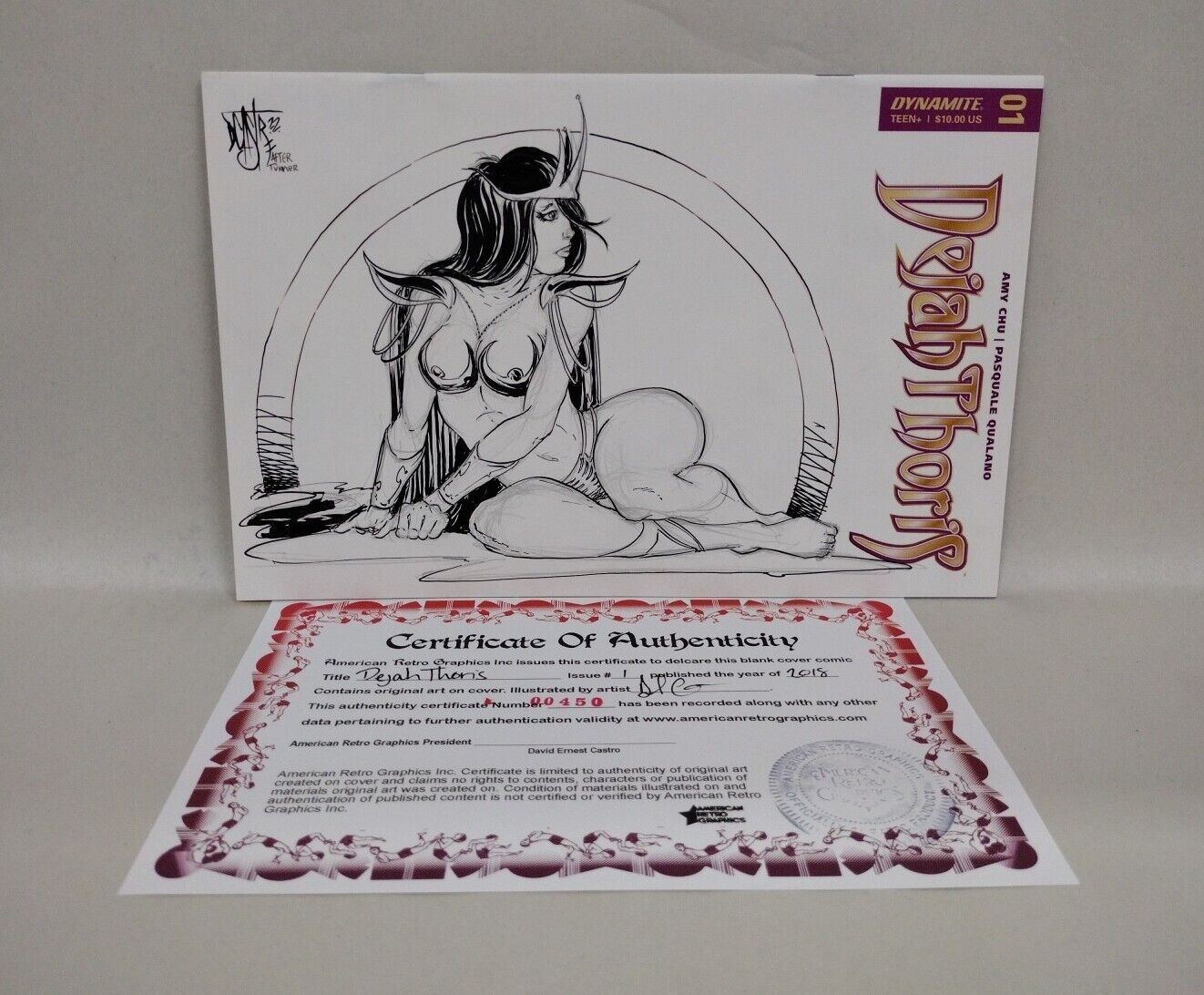 Dejah Thoris #1 (2018) Dynamite Blank Cover Variant W Original Dave Castr Art