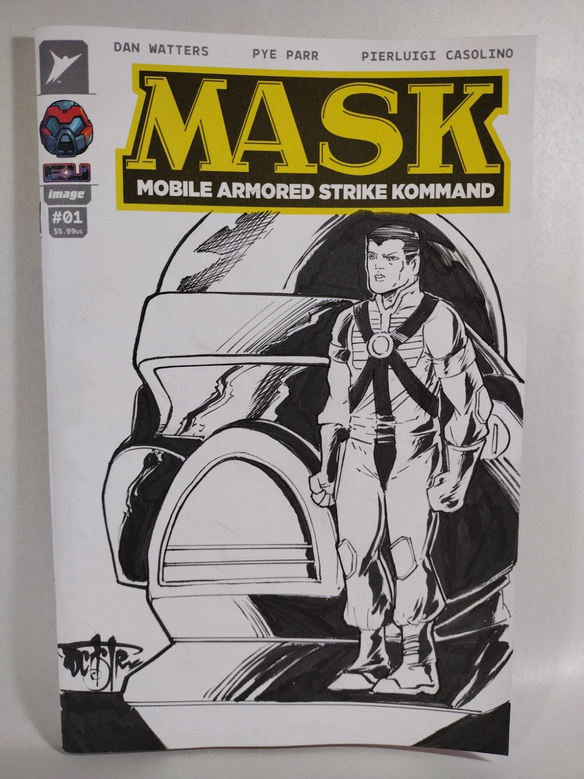 Mask #1 (2026) Image Skybound Sketch Cover Variant W Original Dave Castr Art