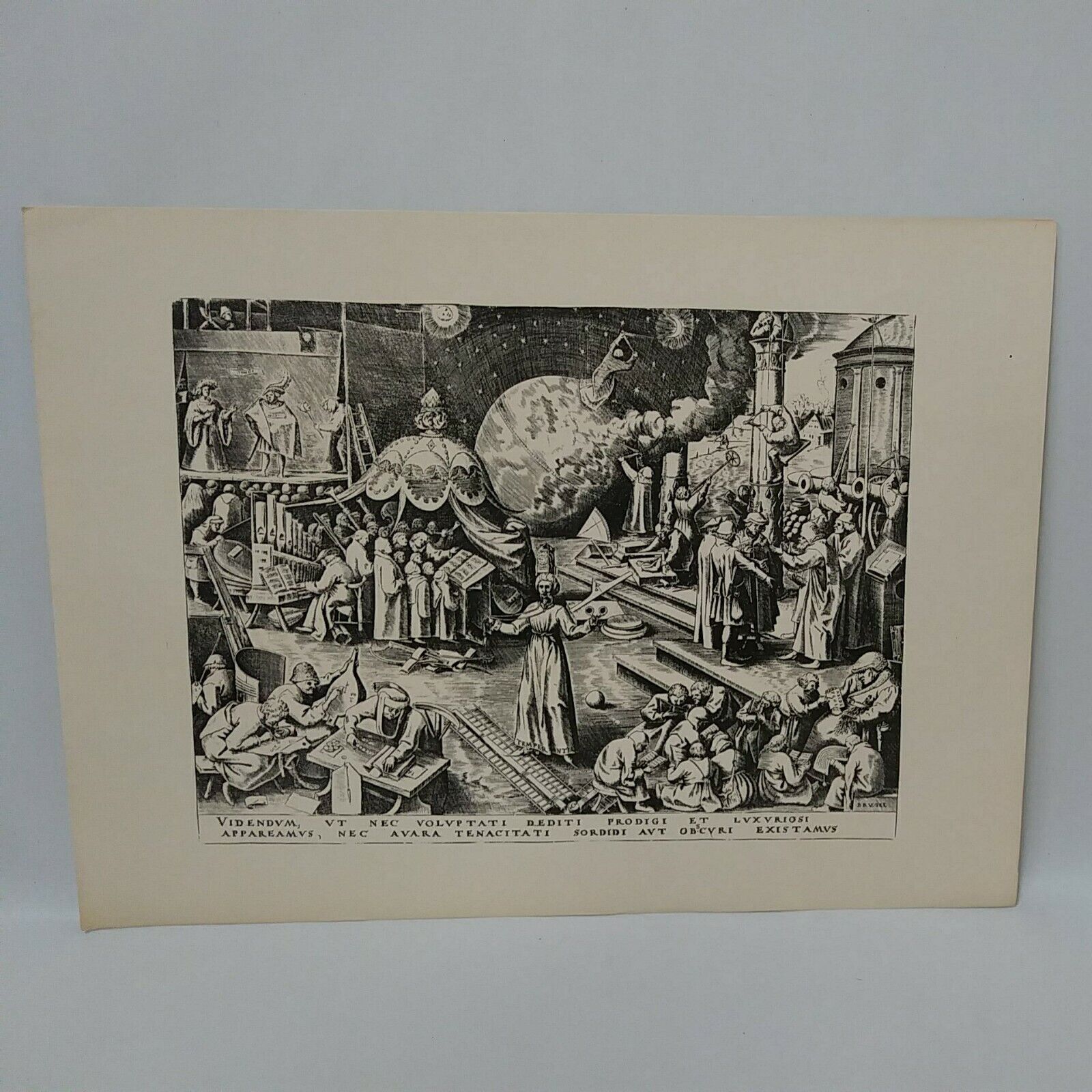 Lot Of 9 Vintage Copies of Pieter Brueghel Print Political Satire Illustrations