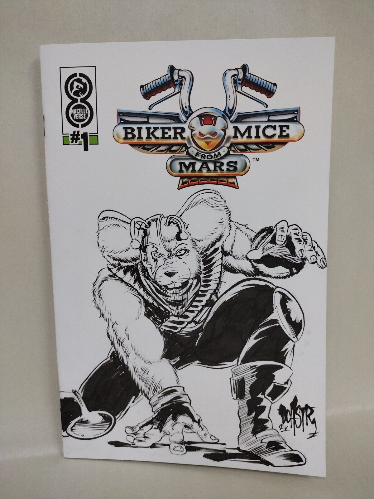 Biker Mice From Mars #1 (2024) Sketch Cover Variant Comic W Original DCastr Art 