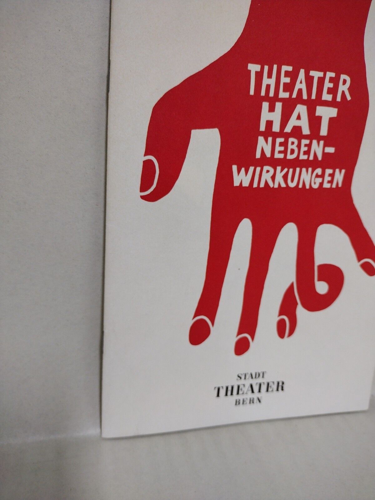 Theater Hat Nebenwirkungen Stadttheater Bern (2007) Switzerland Poster Zine Book