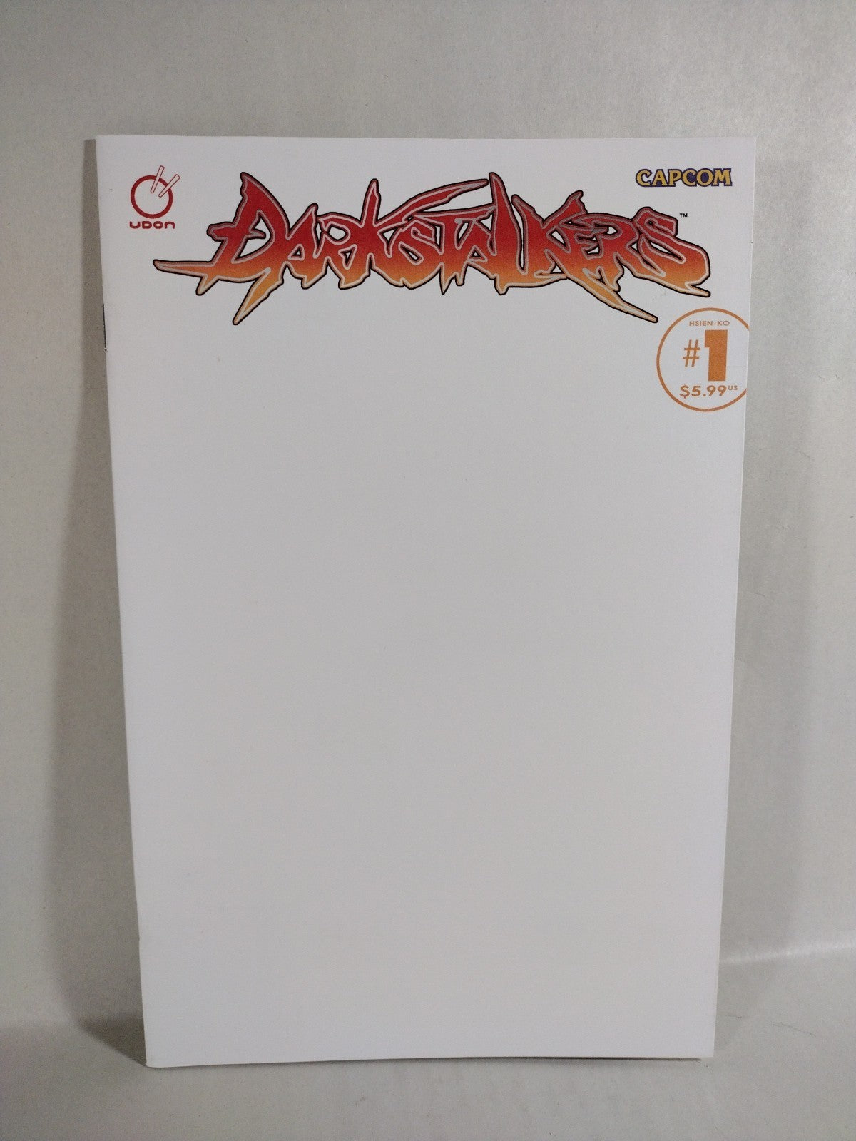 DARKSTALKERS HSIEN KO 1 (2023) Udon Capcom Blank Sketch Variant Cover Comic New