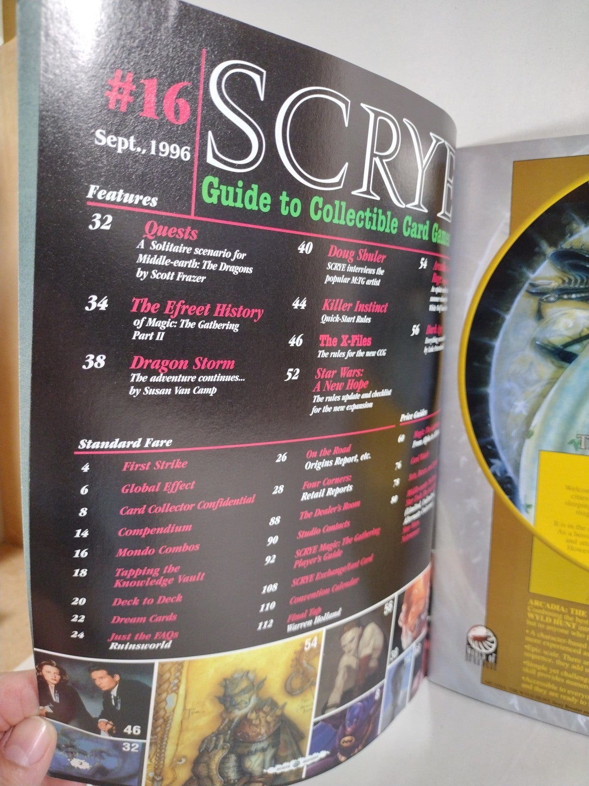 Scrye Magazine #16 (1996) X-Files Cover Complete W Inserts + Poster