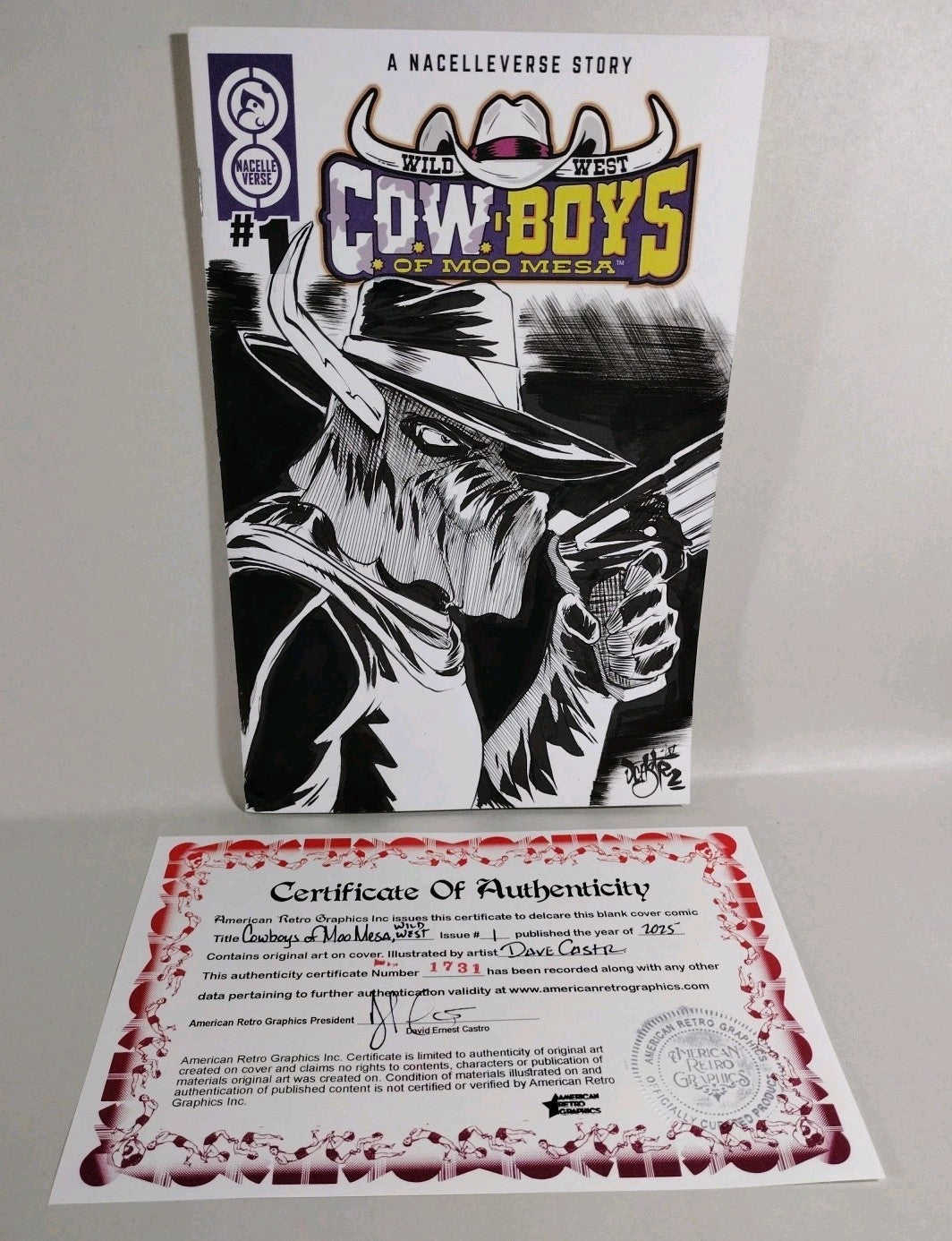 Cowboys Of Moo Mesa #1 (2025) Nacelle Comic Sketch Cover W Original DCastr Art