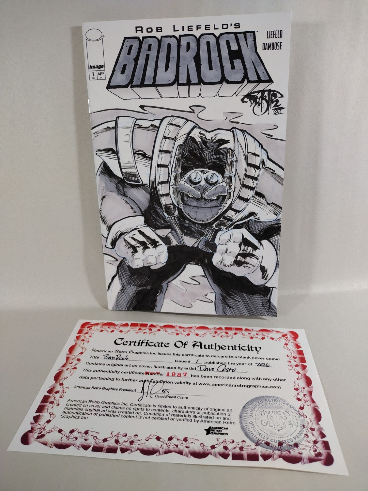 Badrock #1 (2026) Image Comic Sketch Variant W Original Dave Castr Art