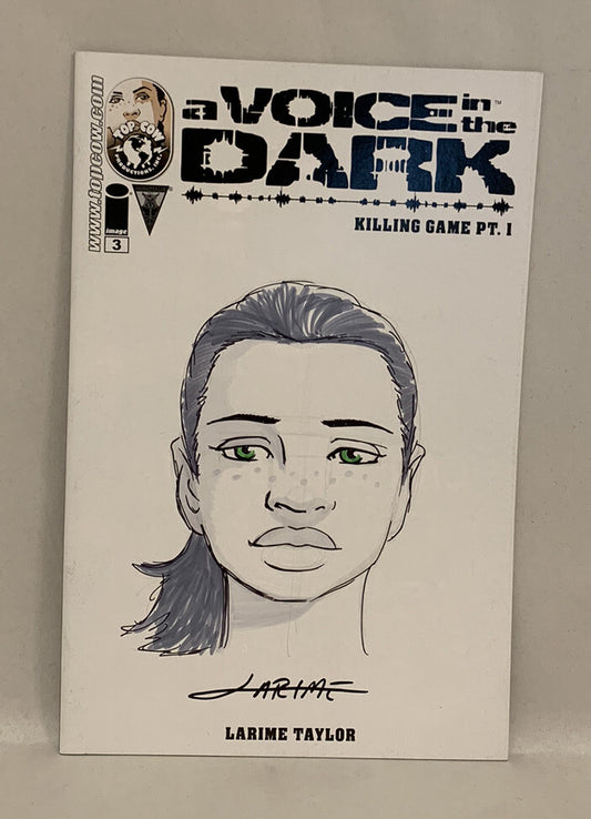A VOICE IN THE DARK #3 Blank Variant Cover Comic W Original Art LARIME TAYLOR