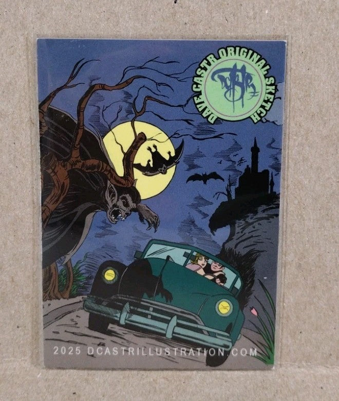 Dave Castr Crusin (2025) OAC Sketch Card W Original Shadow Art ACEO