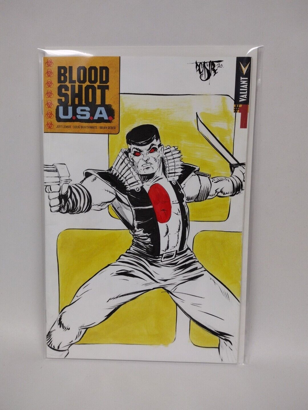 BloodShot U.S.A #1 (2016) Blank Cover Comic w Original Art Bloodshot Dcastr 