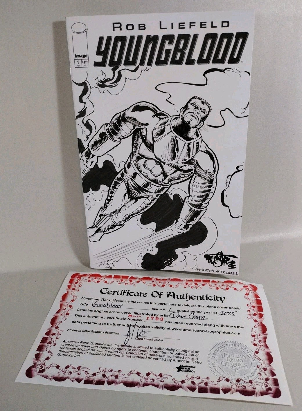 Youngblood #1 (2025) Rob Liefeld Image Sketch Cover Comic W Original DCastr Art