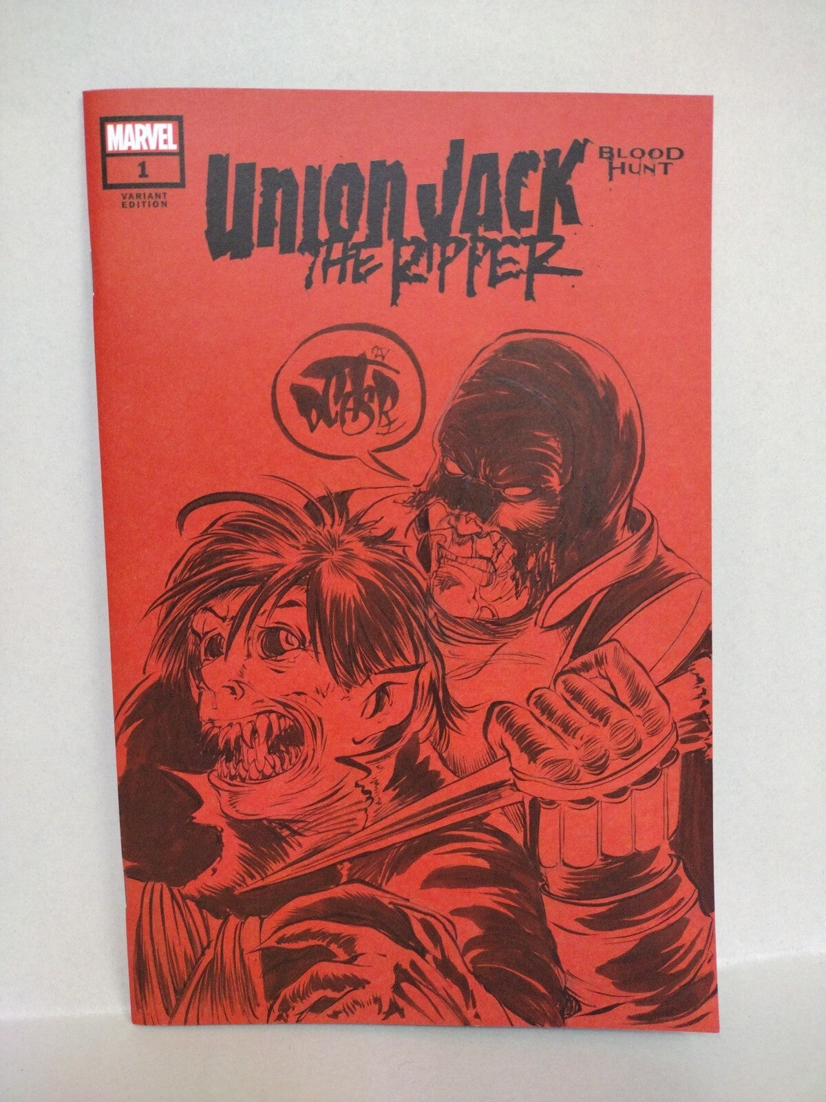Union Jack The Ripper Blood Hunt #1 Marvel Red Sketch Var W Original DCastr Art