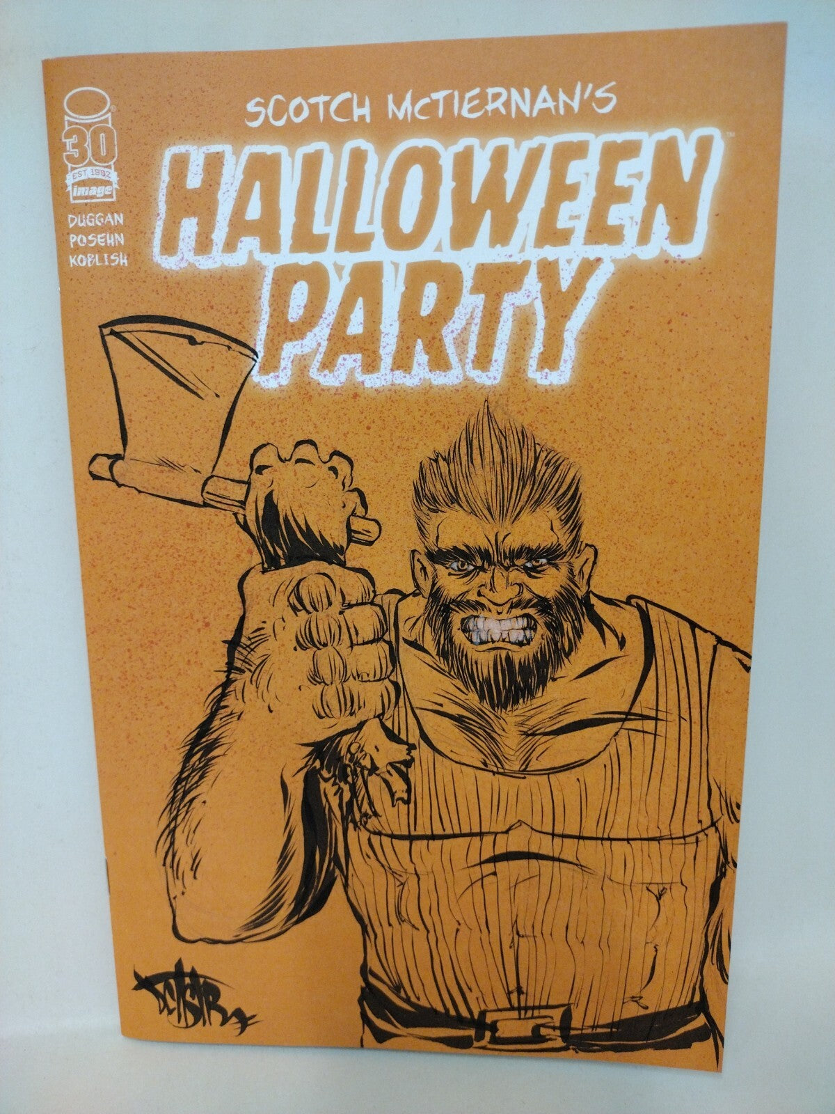 Scotch McTiernan Halloween Party #1 Image Sketch Cover Comic W Original Art