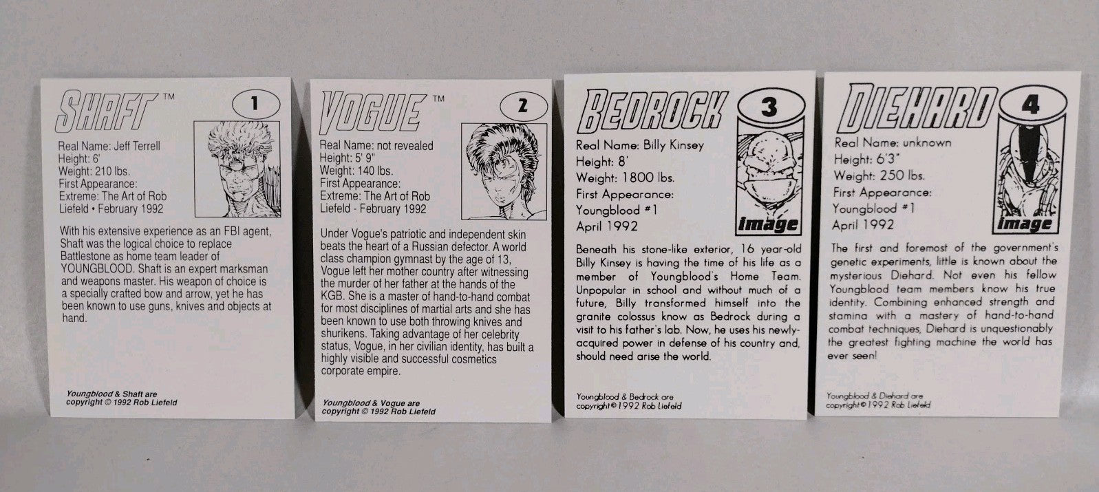 Youngblood Vol 1 (1992) Image Comic Lot Set #1 2 3 4 5 6 7 8 9 10 W Cards VF-NM