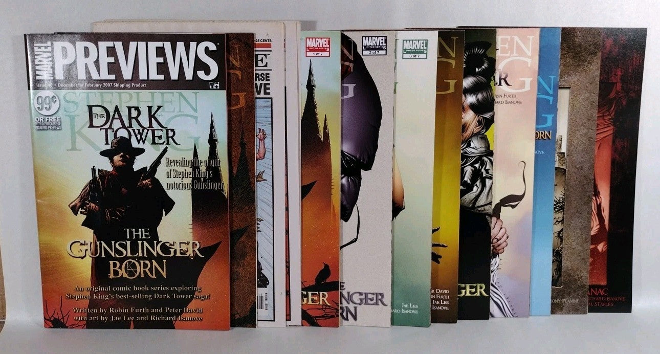Dark Tower Gunslinger Born Complete 2007 Marvel Comic Set #1-7 Guidebook + Bonus