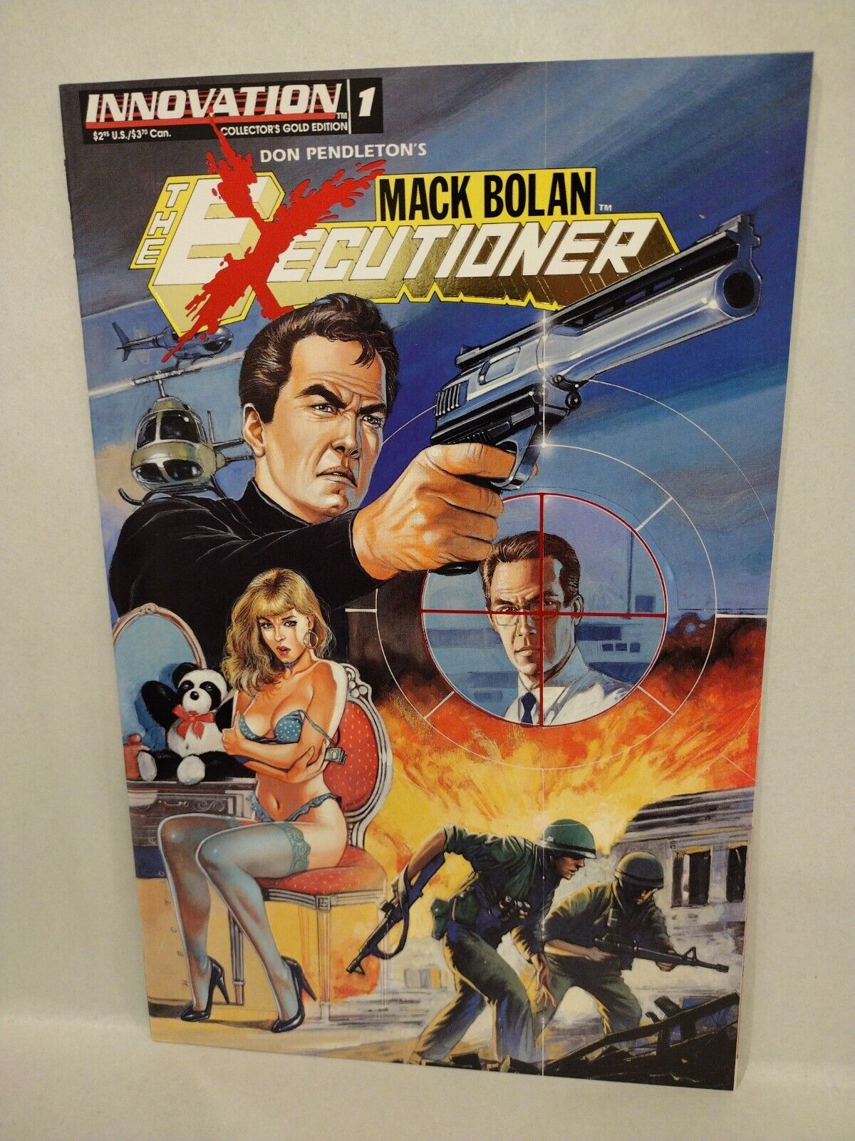 Mack Bolan Executioner #1 (1993) Innovation Variant Comic Set w Poster VF-NM