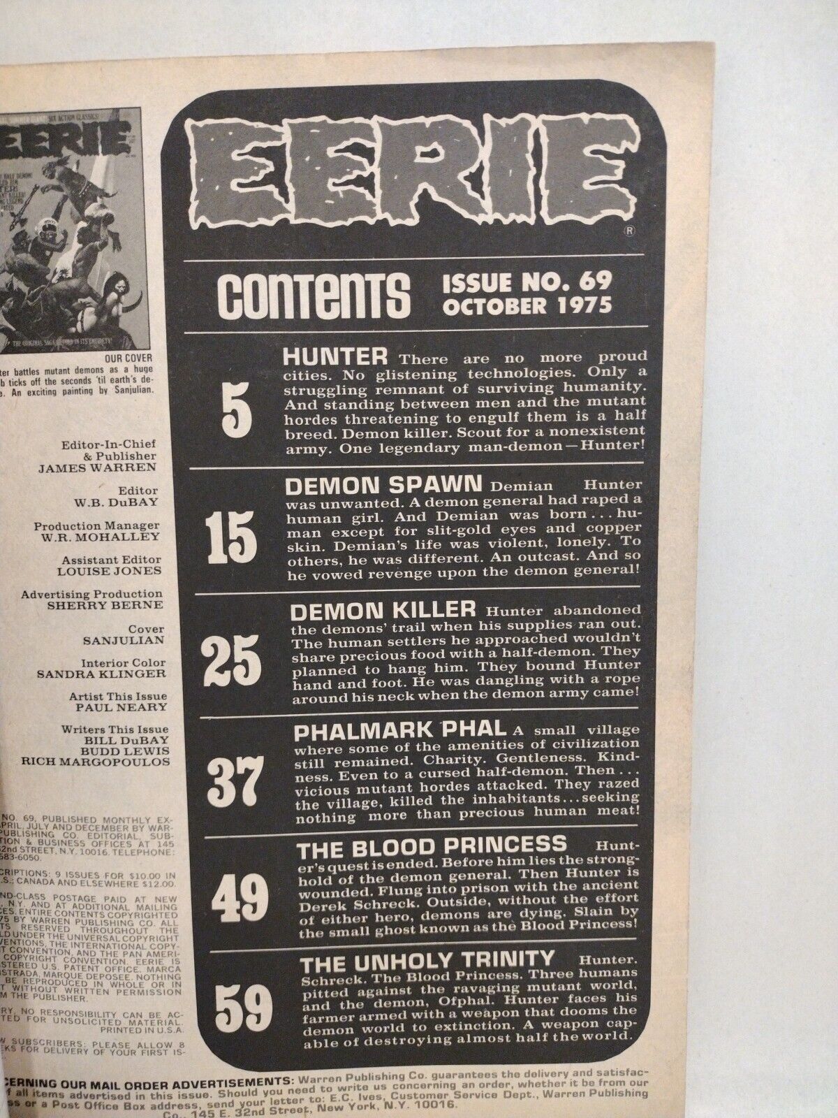 Eerie Magazine #69 (1975) Warren All Hunter Issue Collected