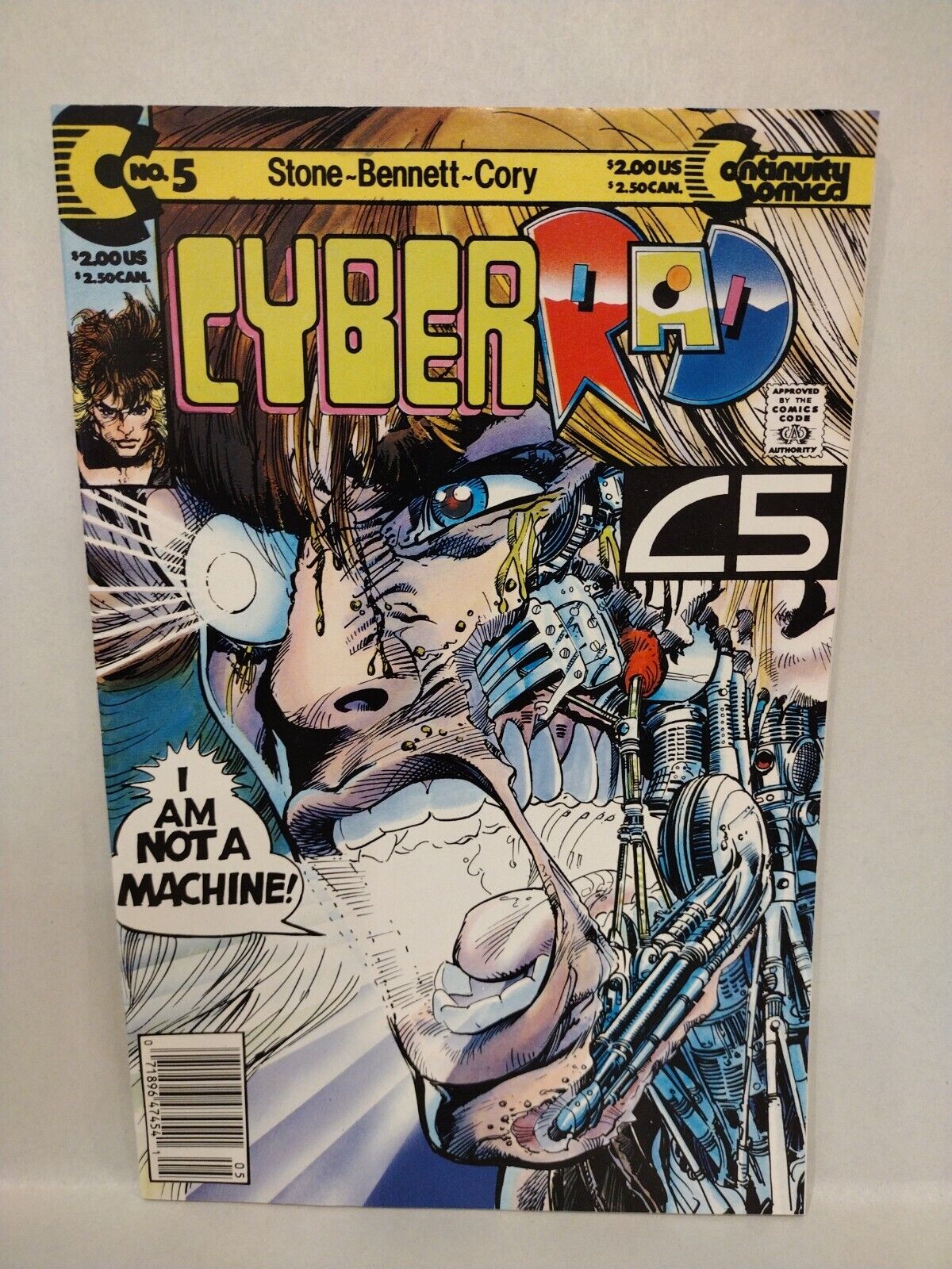 CyberRad #5 (1991) Continuity Comic Set GITD & Newstand Variant Richard Bennett 