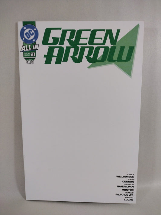Green Arrow #17 (2025) DC Comic Blank Sketch Variant Cover NM
