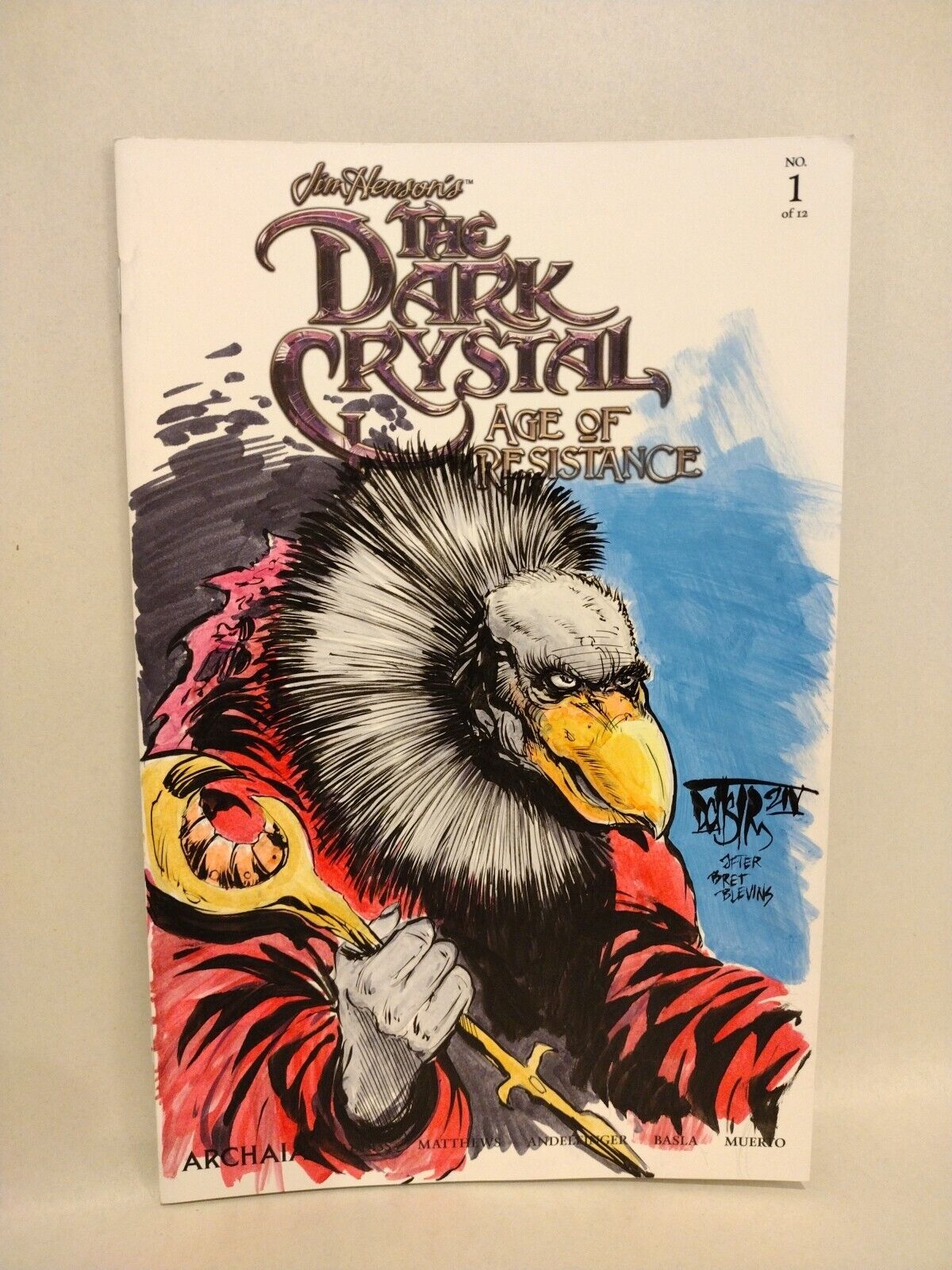 Dark Crystal Age of Resistance 1 (2019) Blank Cover Variant Comic W Original Art