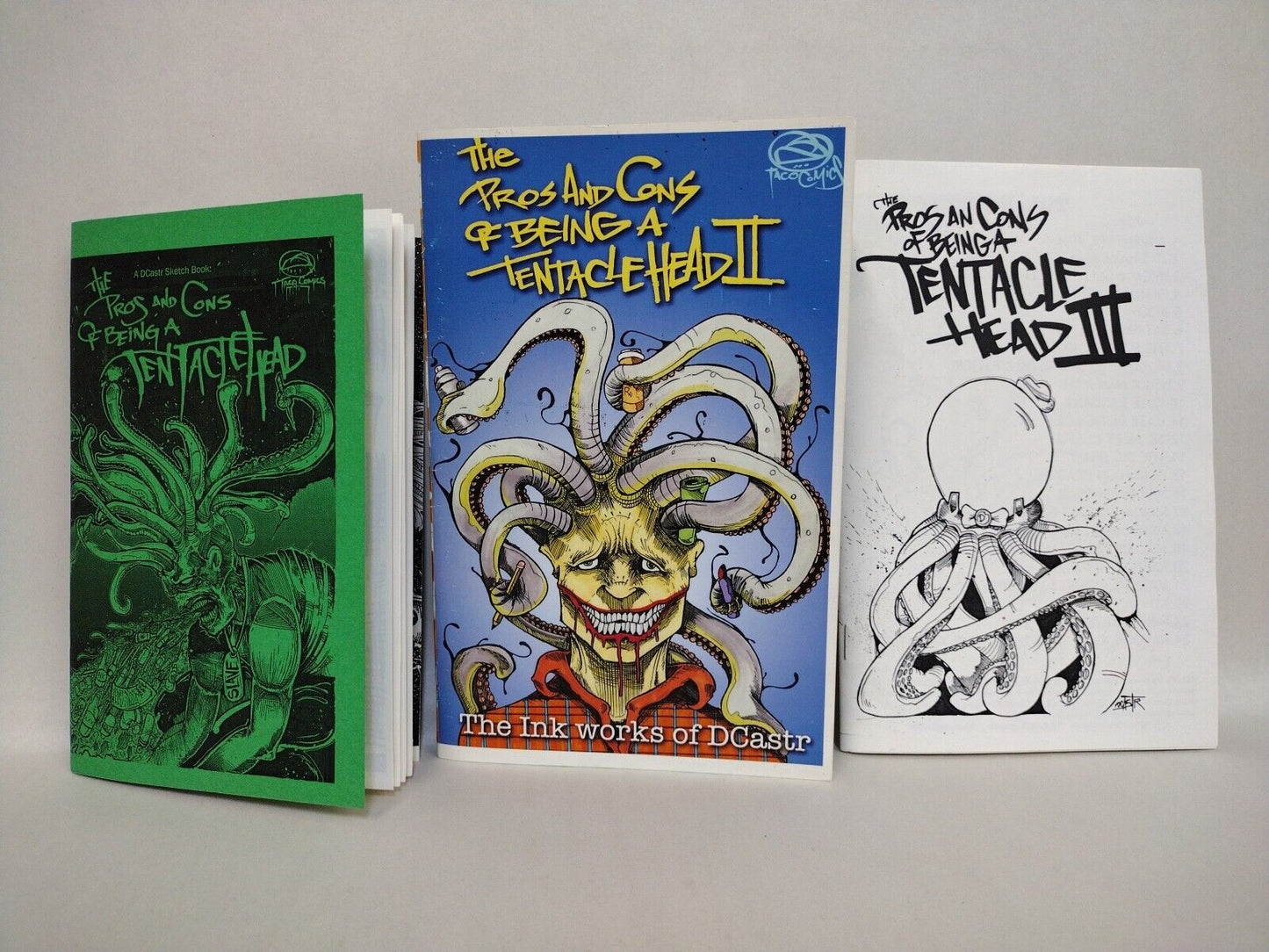 Dave Castr Pros And Cons Of Being A Tentaclehead Sketchbook Series Set Vol 1 2 3