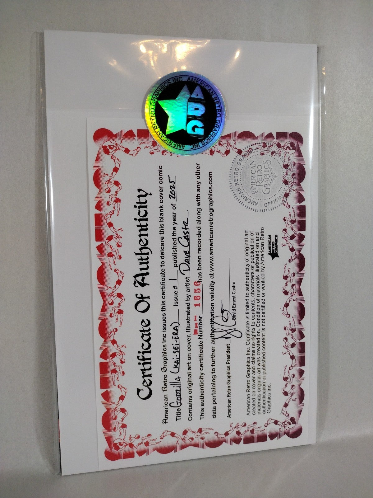 Godzilla #1 (2025) IDW Sketch Cover Variant Comic W Original Dave Castr Art