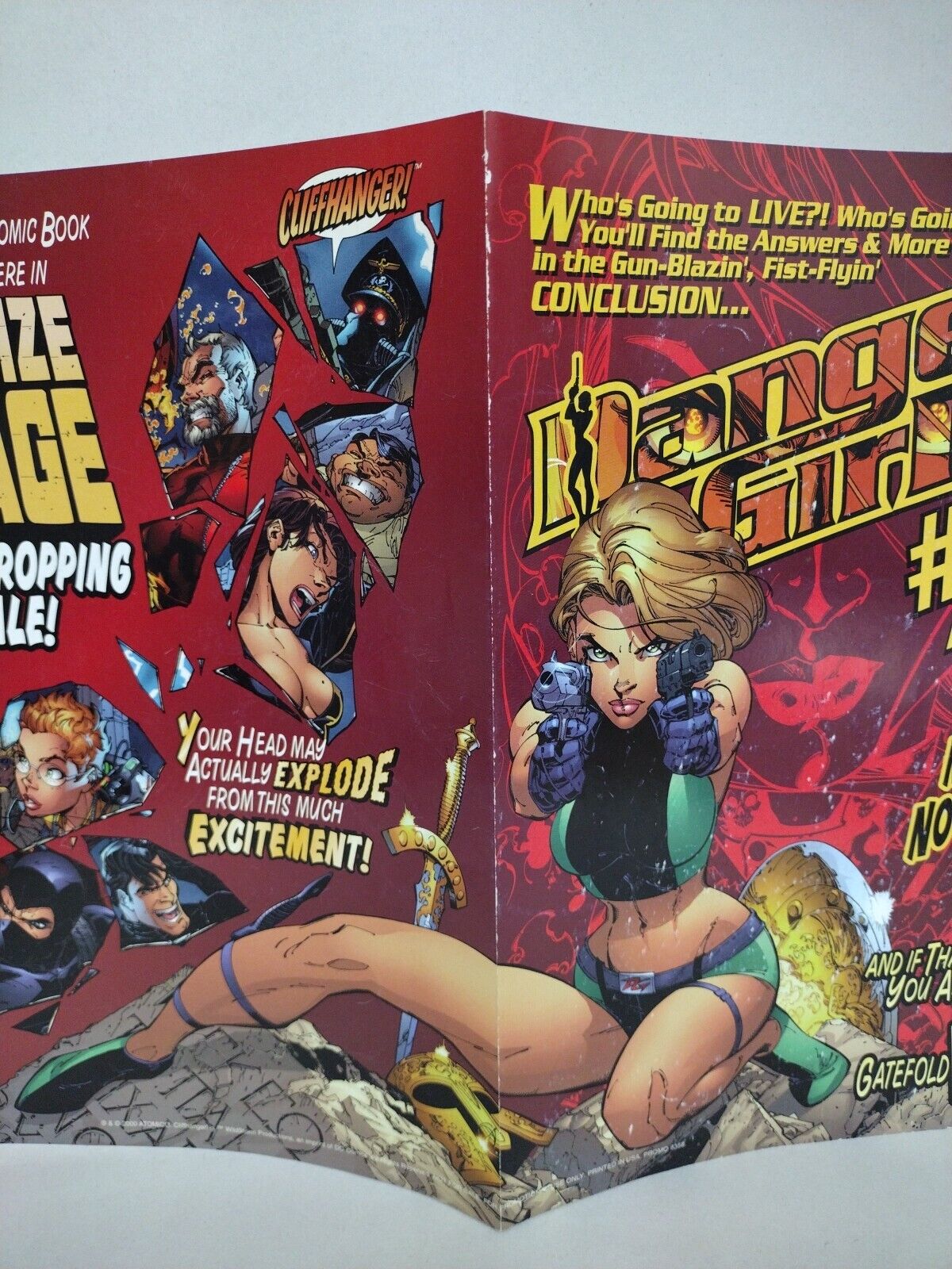 Danger Girl #7 (2000) 11 X 17" Cliffhanger Comics Promotional Poster Campbell 