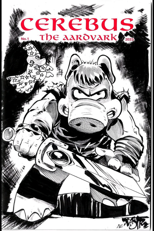 Cerebus The Aardvark #1 (2023) Waverly Sketch Cover W Original Dave Castr Art