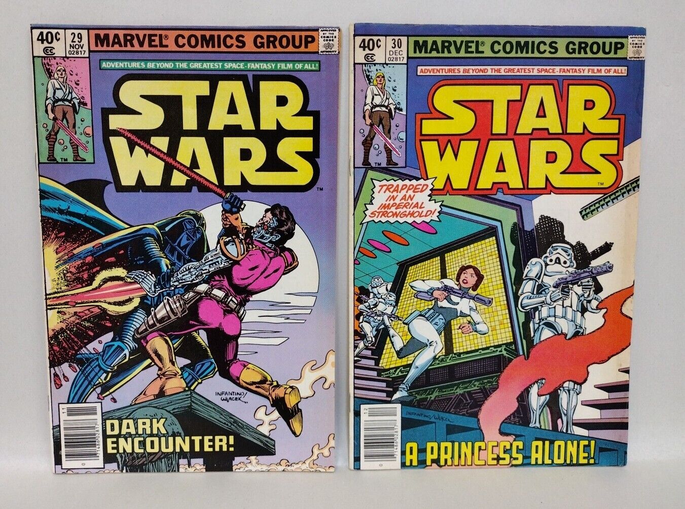 Star Wars (1979) Marvel Comic Lot Set #29 30 Newsstand Darth Vader Princess Leia